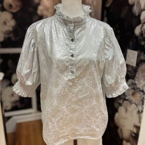 Jude Connally Elegant Silver Women's blouse